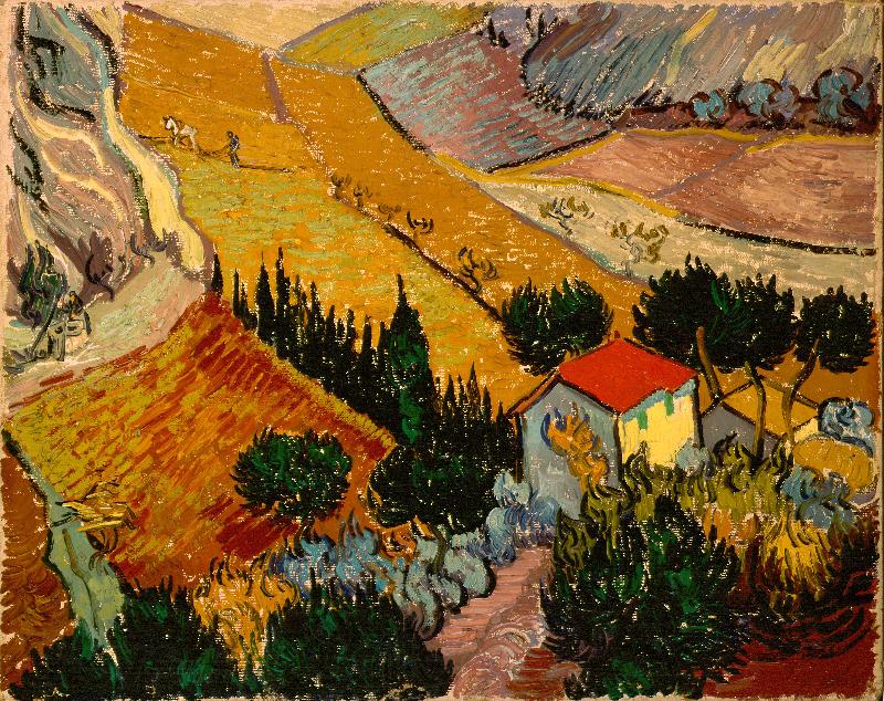 Vincent Van Gogh Landscape with House and Ploughman Germany oil painting art